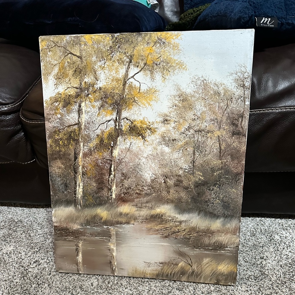 Vintage canvas painting